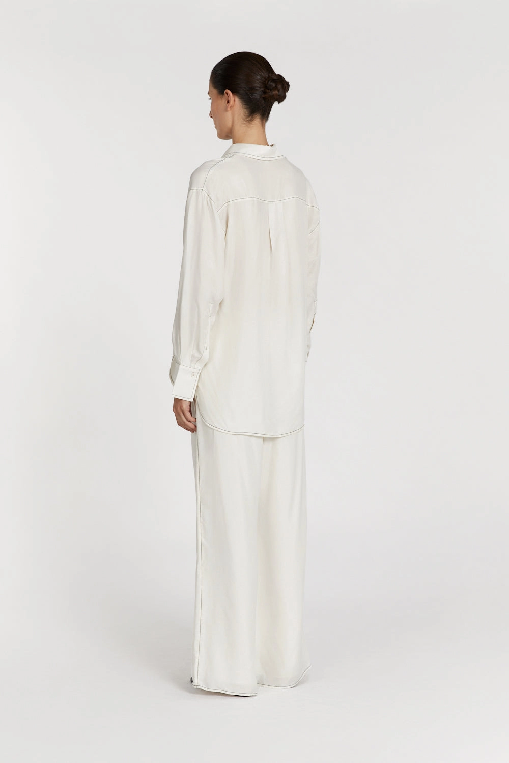 TALI CREAM CUPRO LONG SLEEVE SHIRT