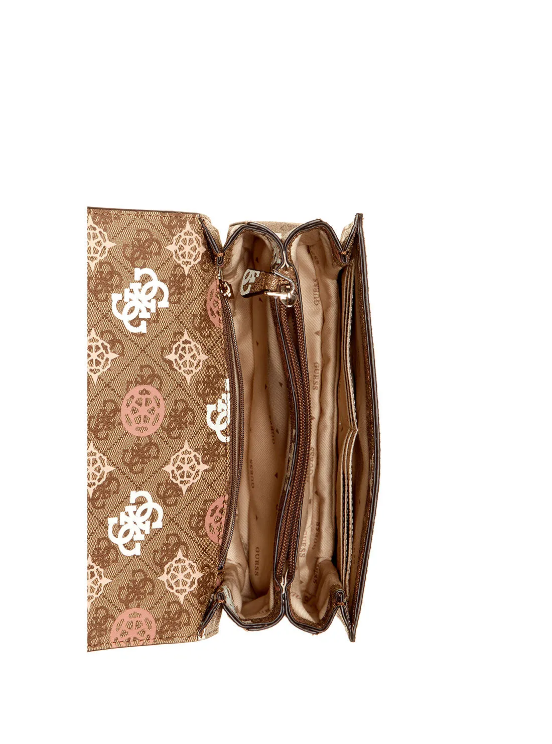 Tan Beige Logo Eliette Crossbody Bag