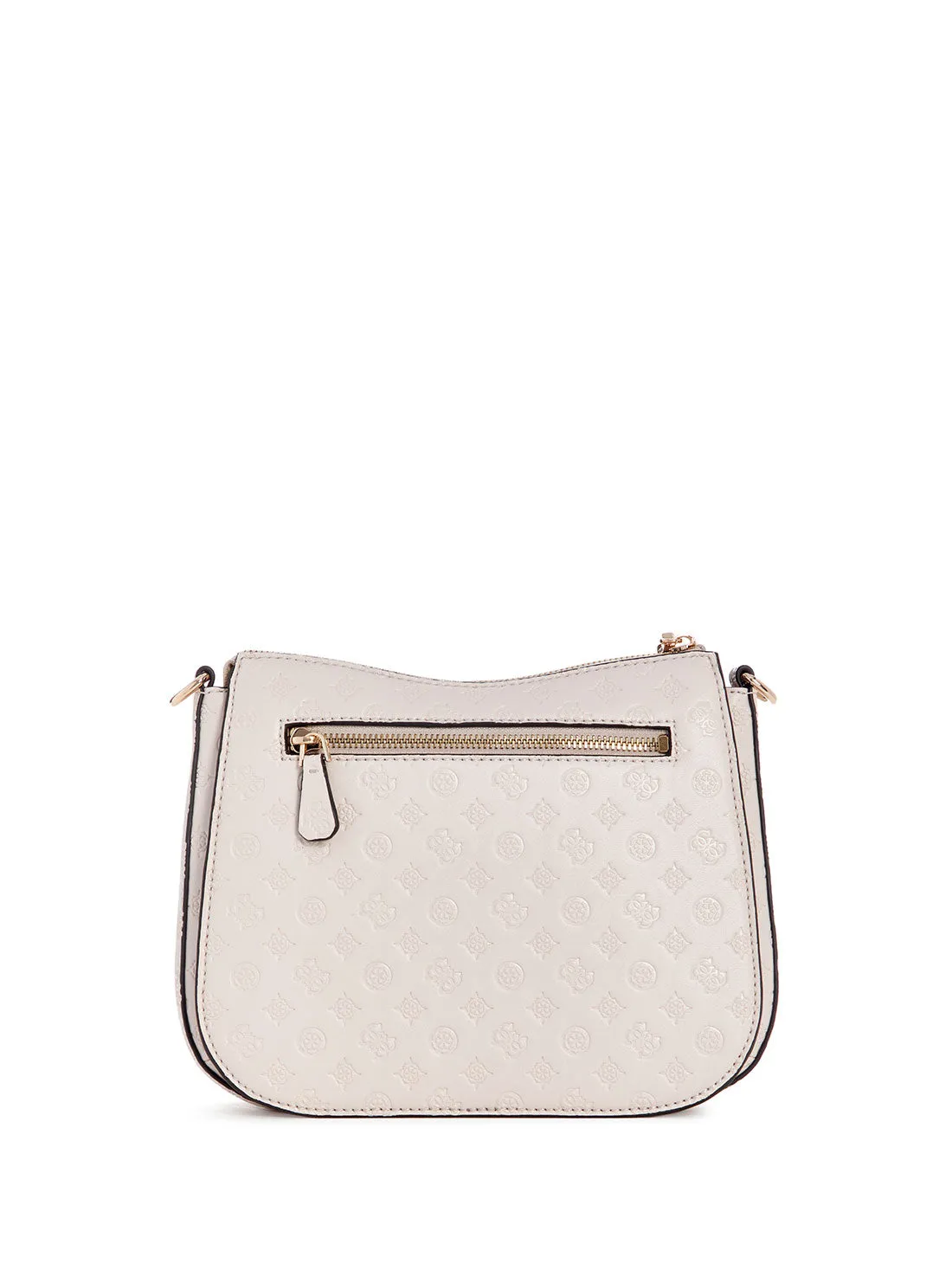 Taupe Logo Arlena Crossbody Hobo Bag