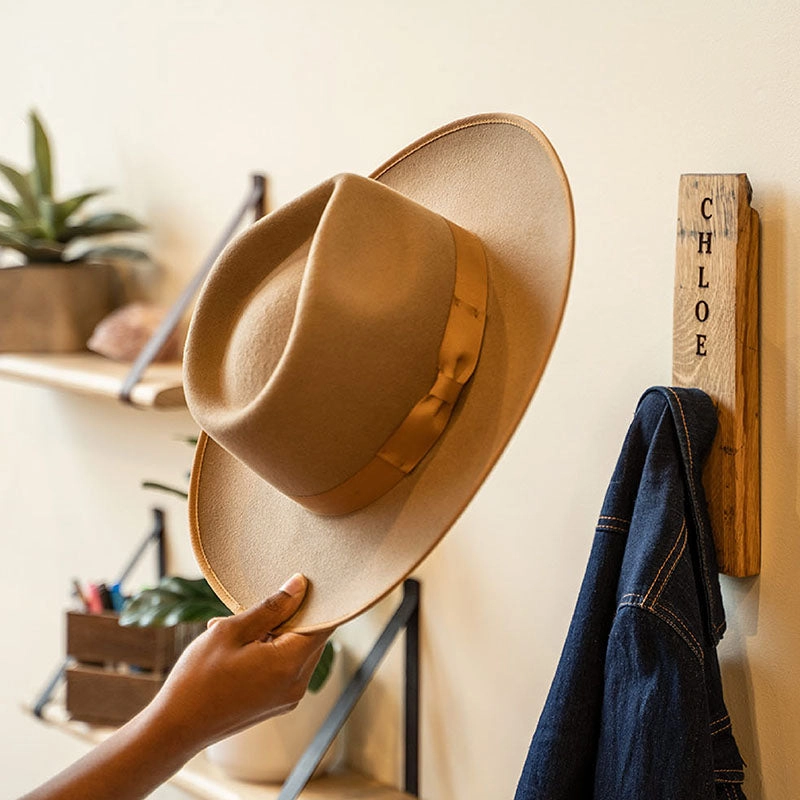 Tennessee Whiskey Barrel Stave Towel Hanger Wall Hooks