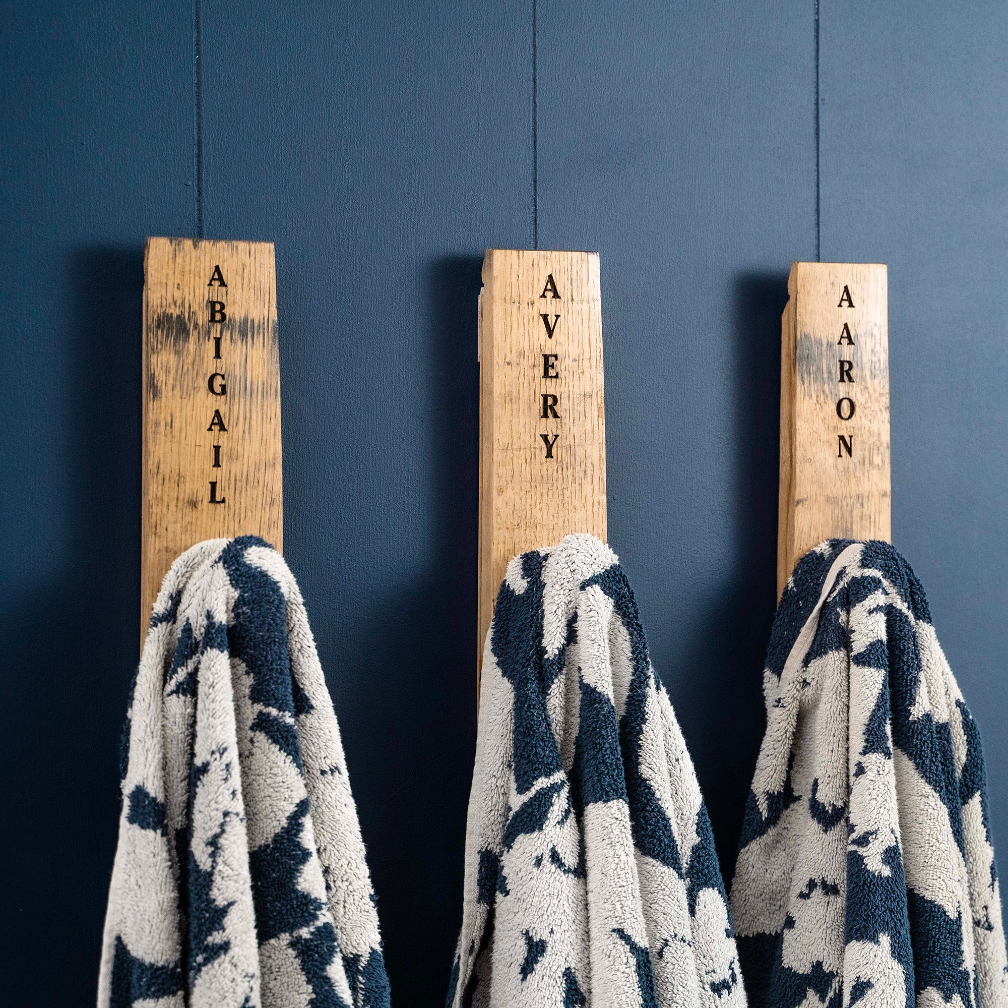Tennessee Whiskey Barrel Stave Towel Hanger Wall Hooks
