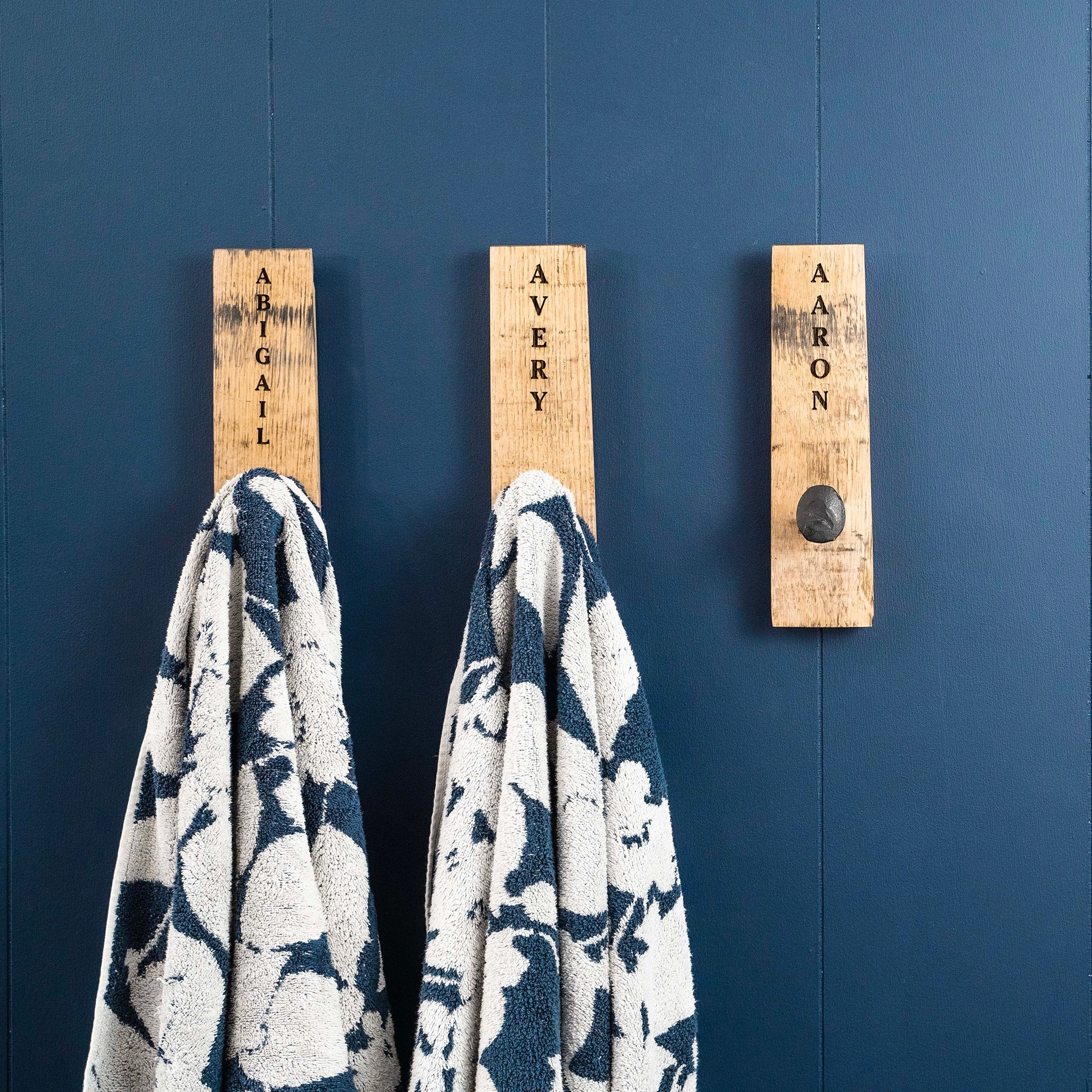 Tennessee Whiskey Barrel Stave Towel Hanger Wall Hooks