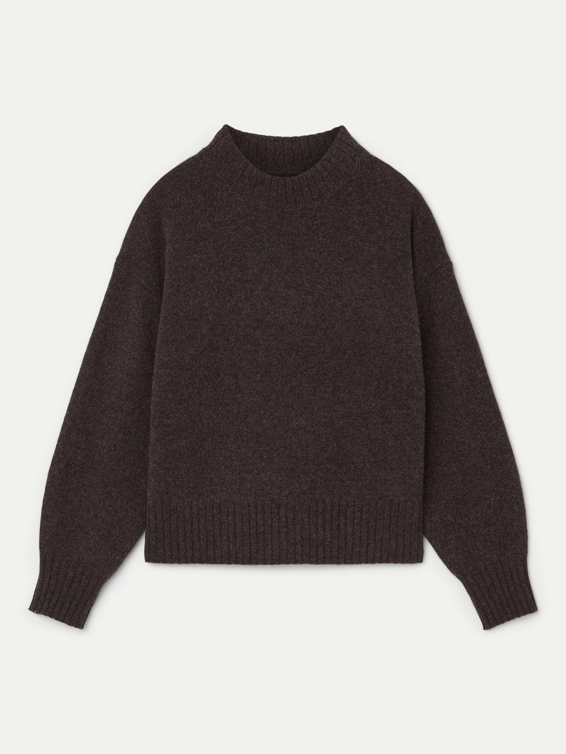The Yak Wool Crewneck  in Charcoal Grey