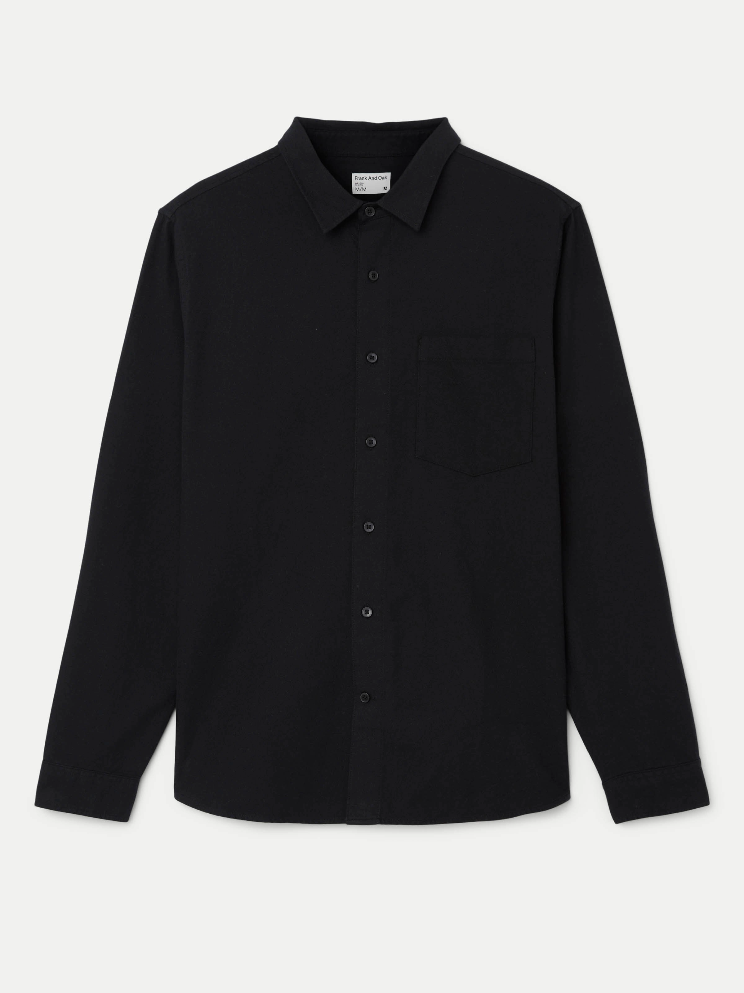 The Yak Wool Flannel Shirt in Black