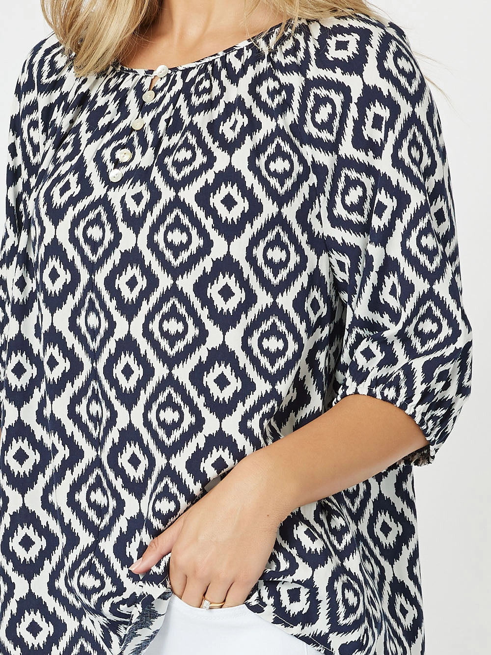 Threadz Diamond Tunic Marine
