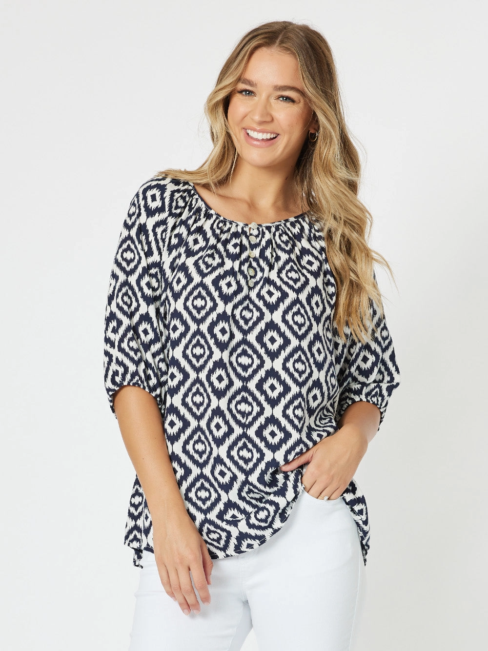 Threadz Diamond Tunic Marine