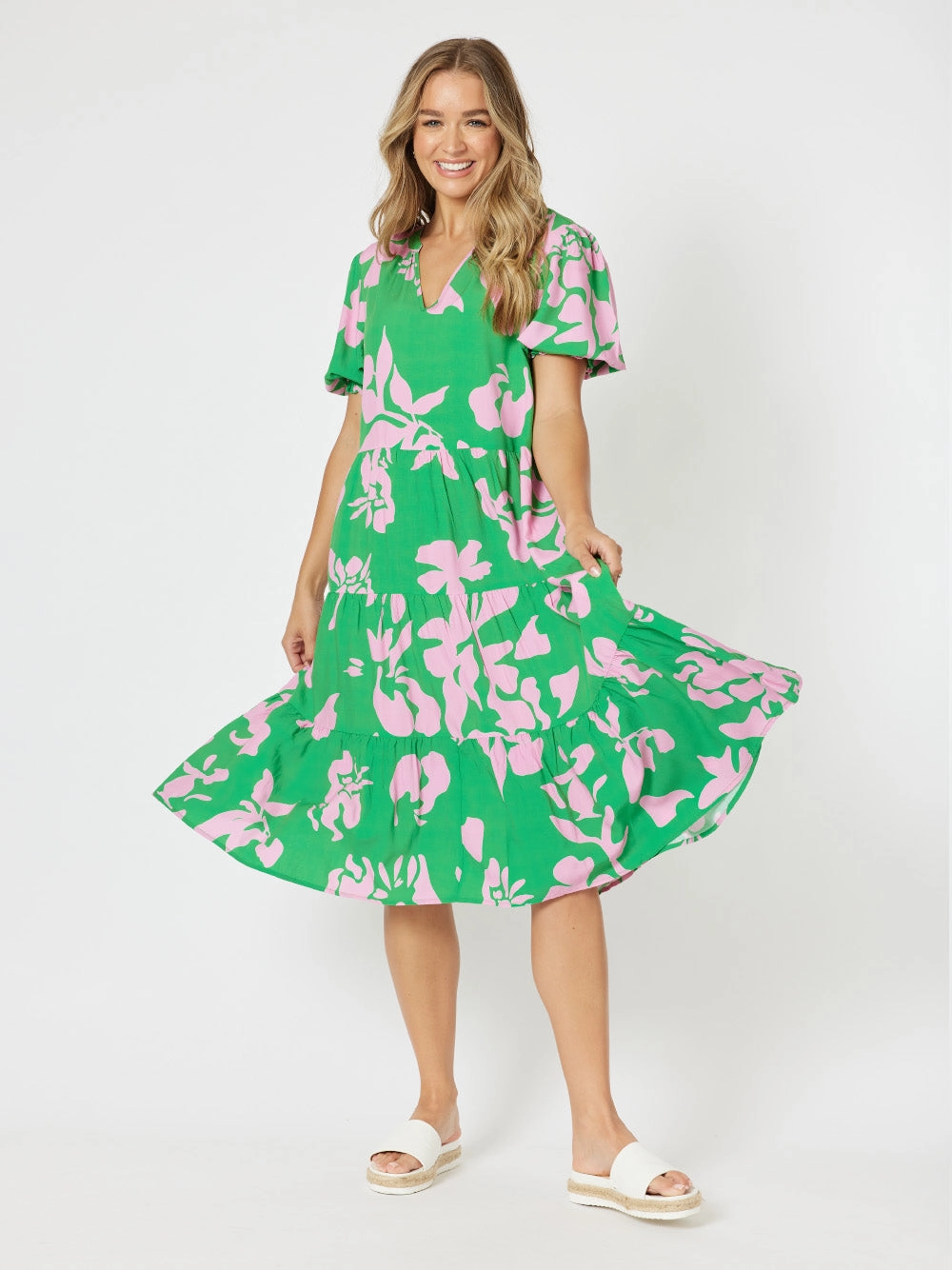 Threadz Spring Dress Emerald