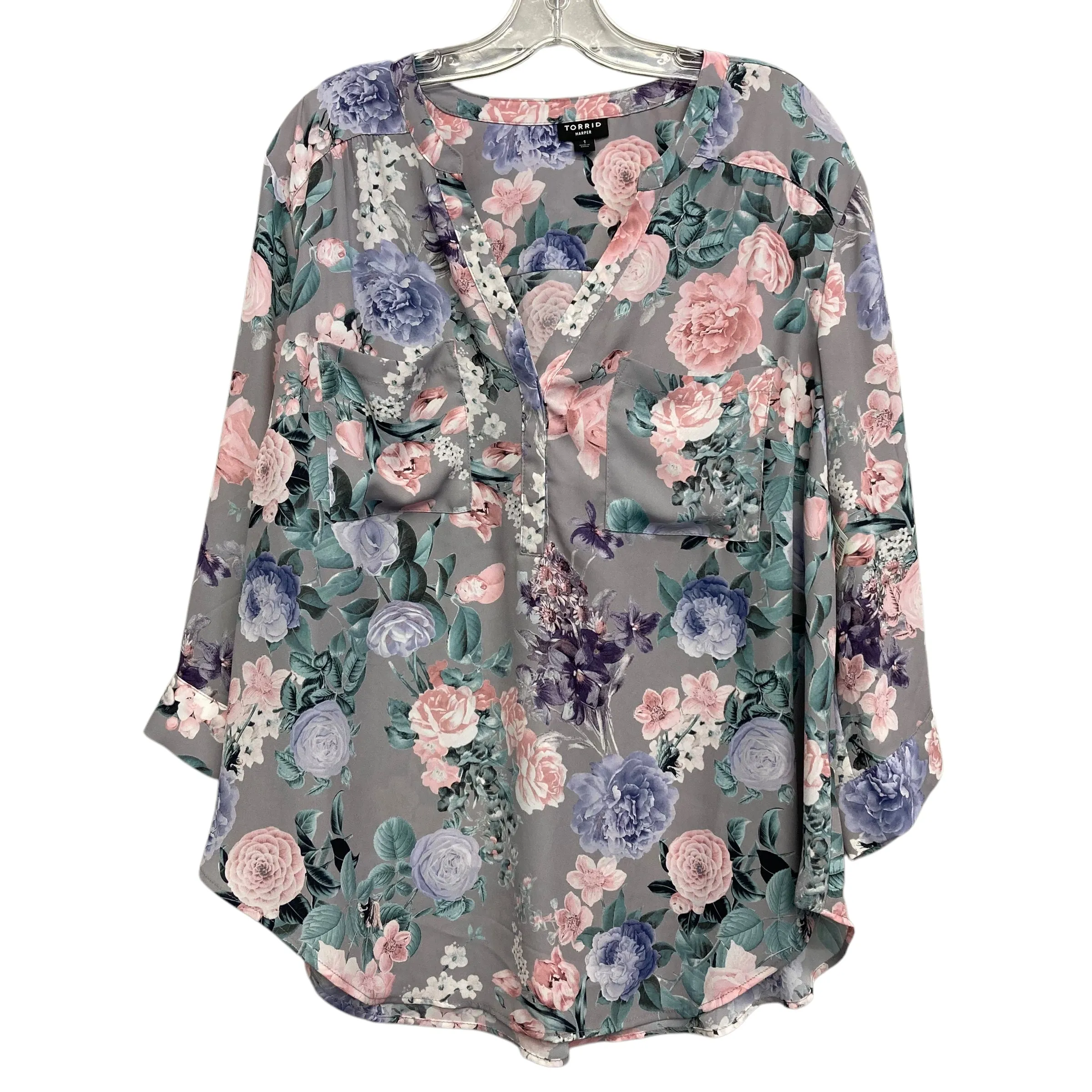 Top Ls By Torrid In Floral Print, Size:1X