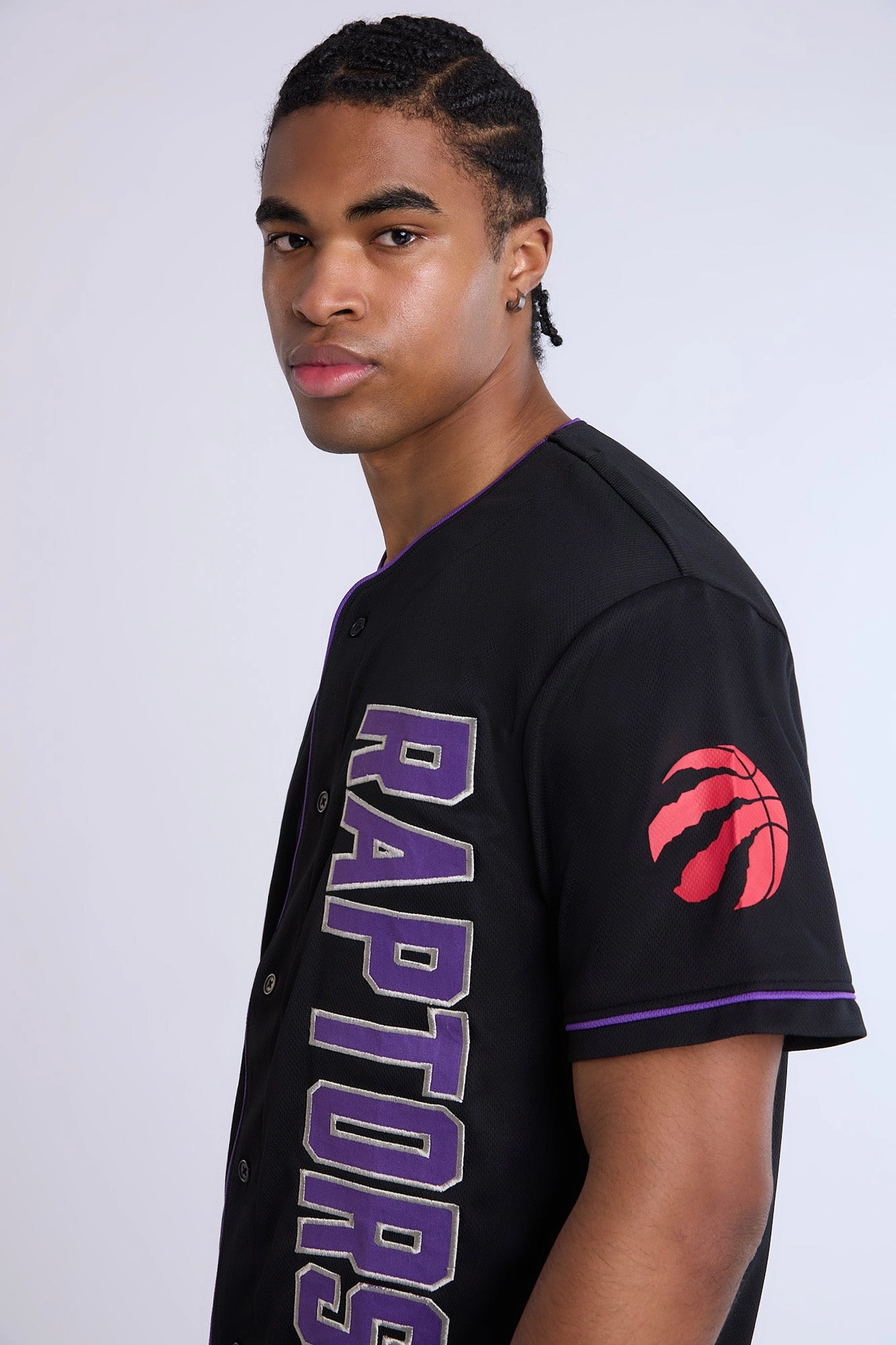 Toronto Raptors Button-Up Baseball Mesh Jersey