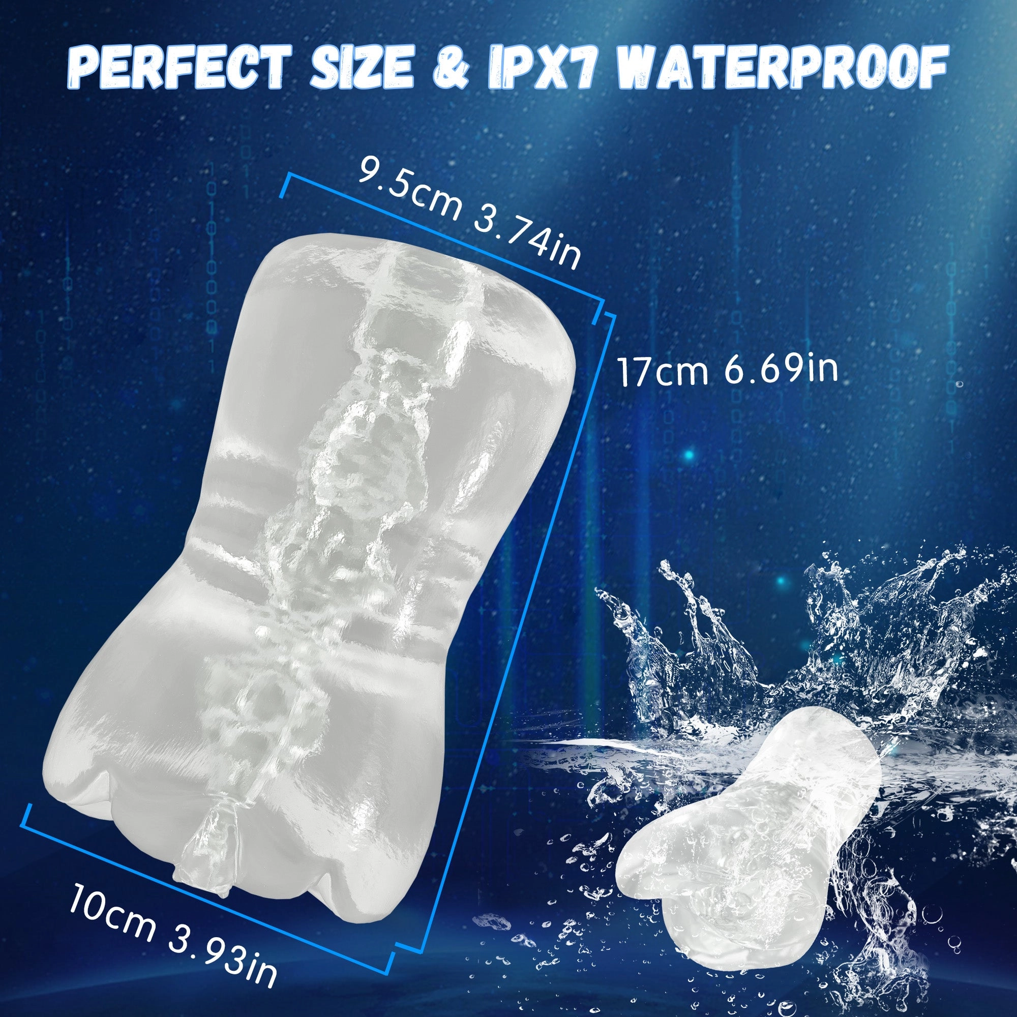 Transparent Dual-Entry Male Masturbator (Plus)