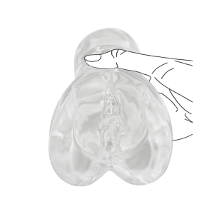 Transparent Dual-Entry Male Masturbator (Plus)