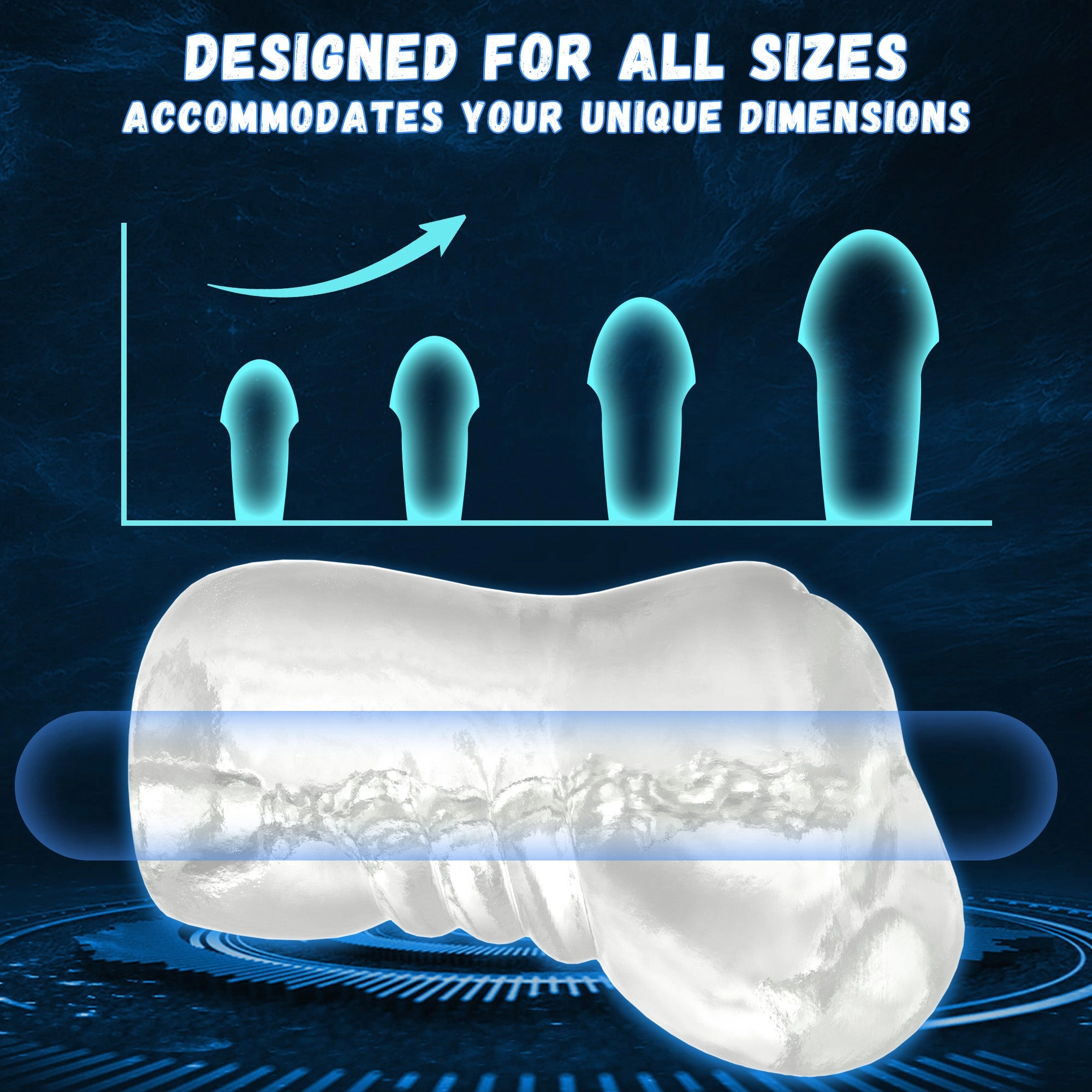 Transparent Dual-Entry Male Masturbator (Plus)