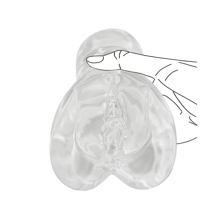 Transparent Dual-Entry Male Masturbator (Plus)