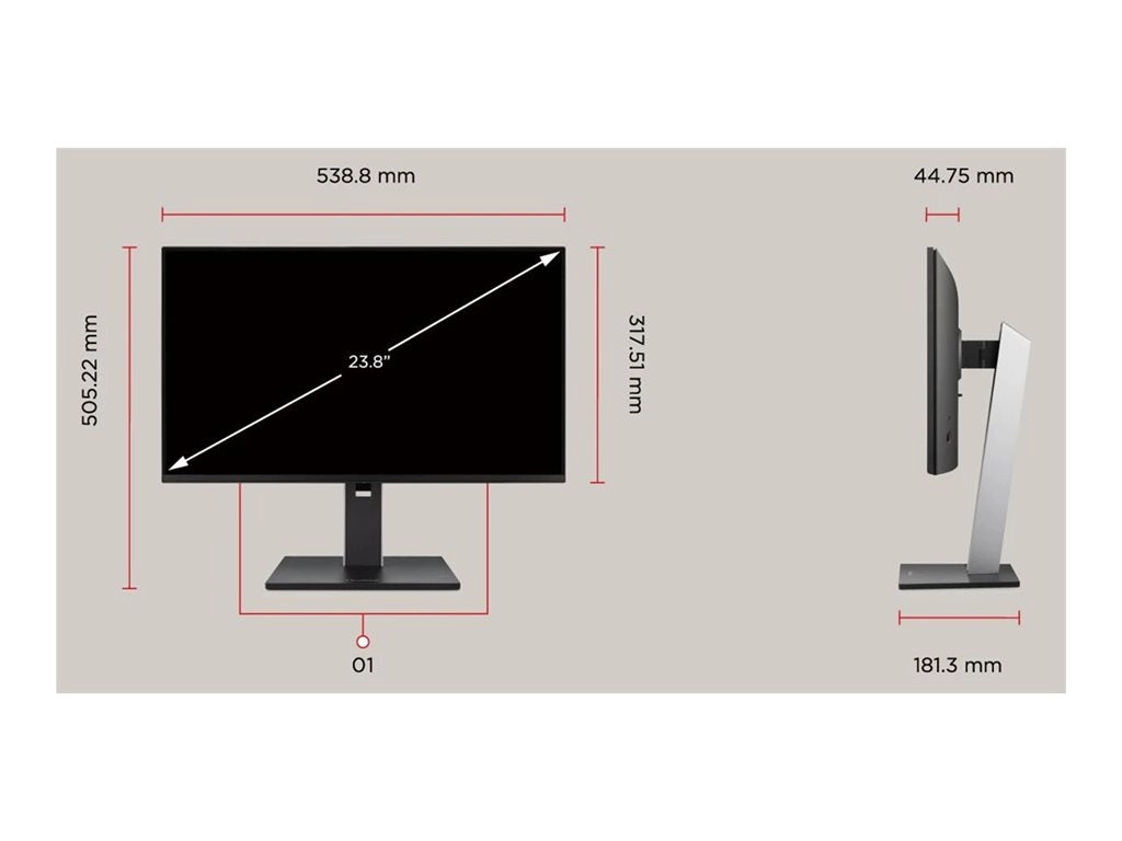 ViewSonic VG2458 - LED monitor - 24 (23.8" viewable) - 1920 x 1080 Full HD (1080p) @ 100 Hz - IPS - 350 cd/mï¿½ - 1500:1 - 5