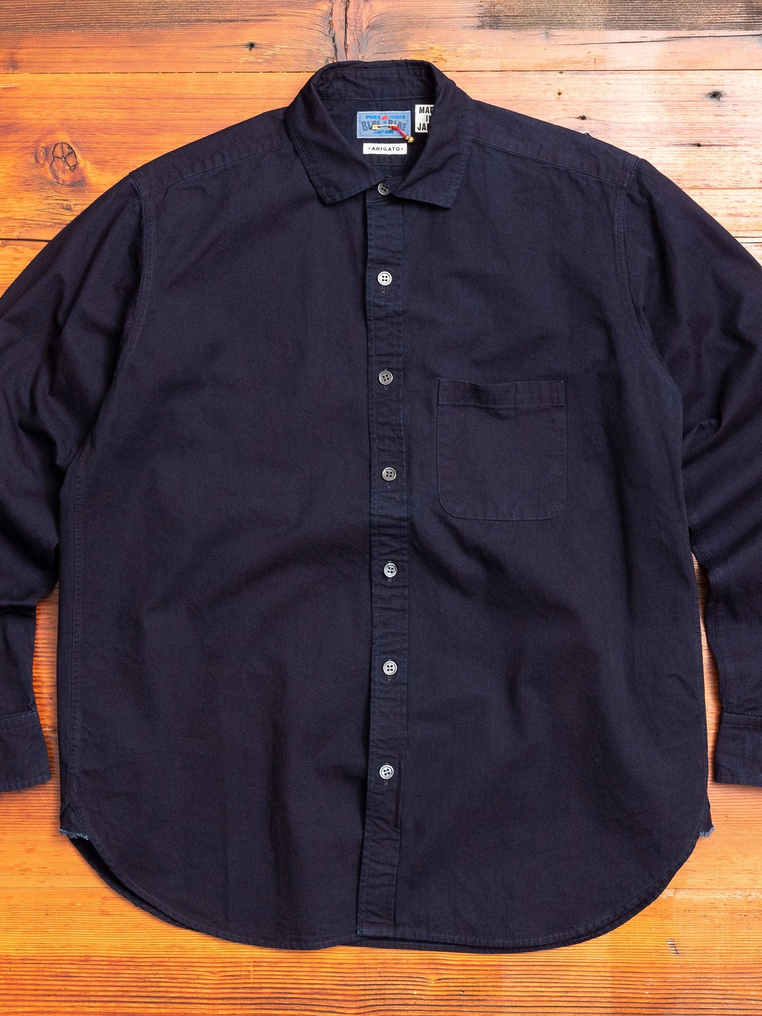 Vintage Twill Box Button-Down Shirt in Indigo