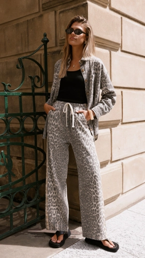 Vox Pants - Leopard Print