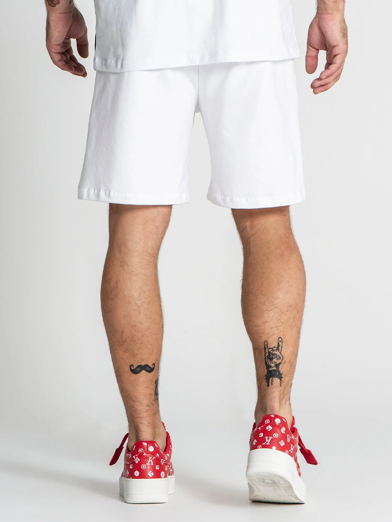 White Block Shorts