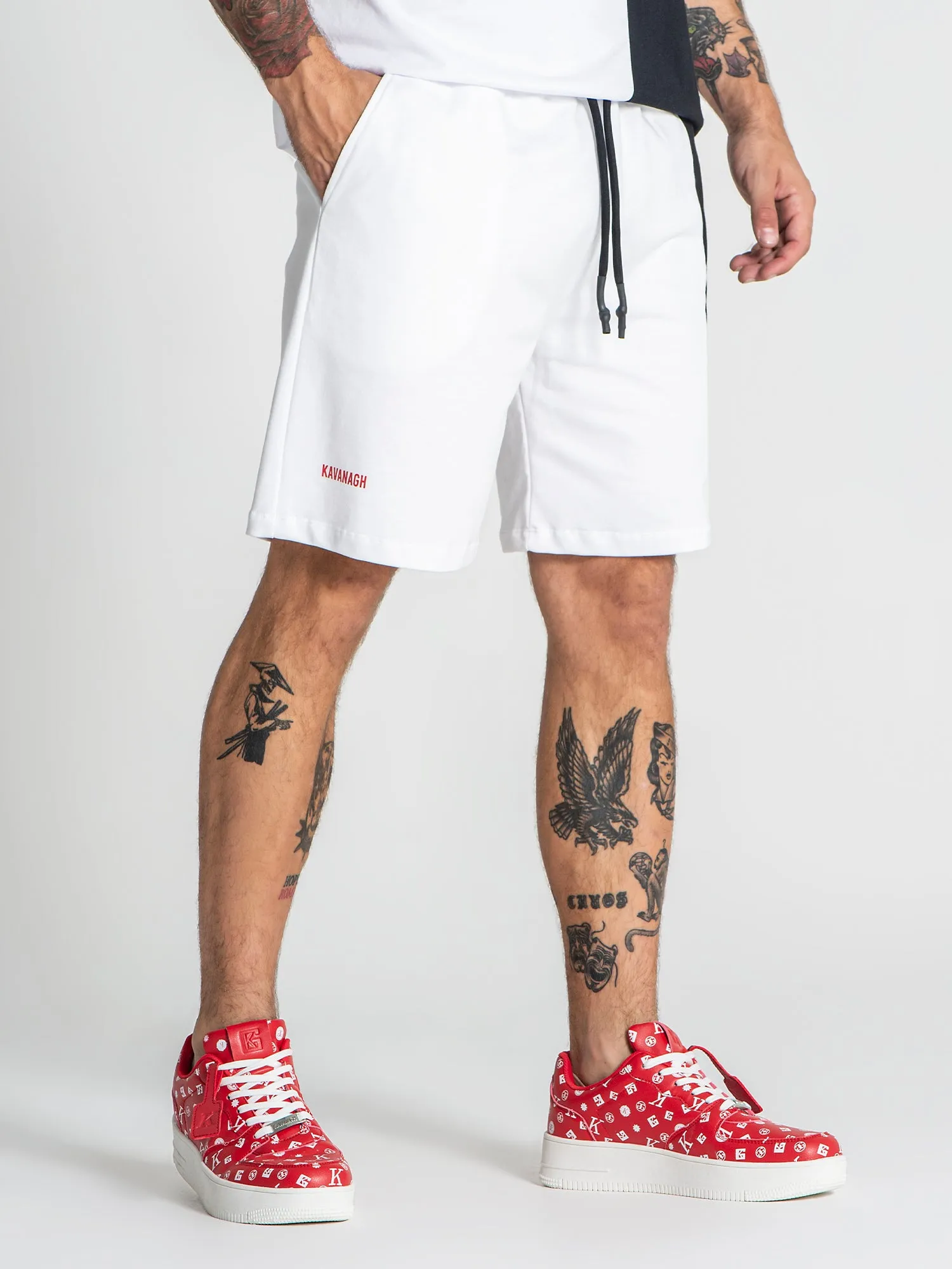White Block Shorts