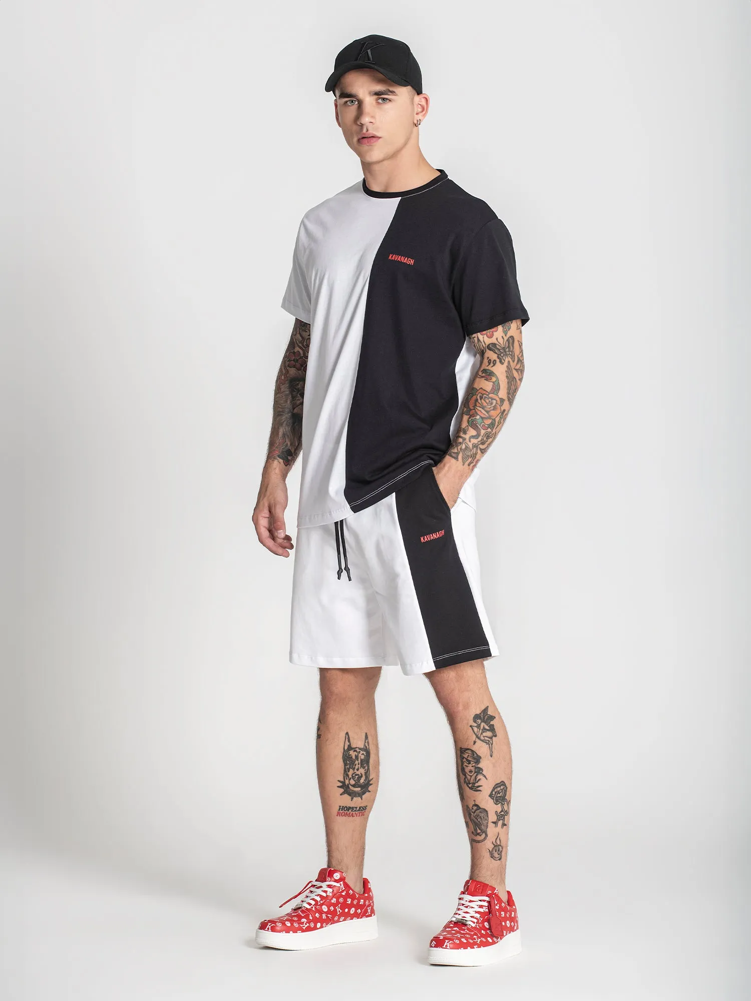 White Block Tee