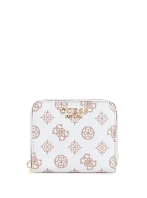 White Logo Laurel Small Wallet