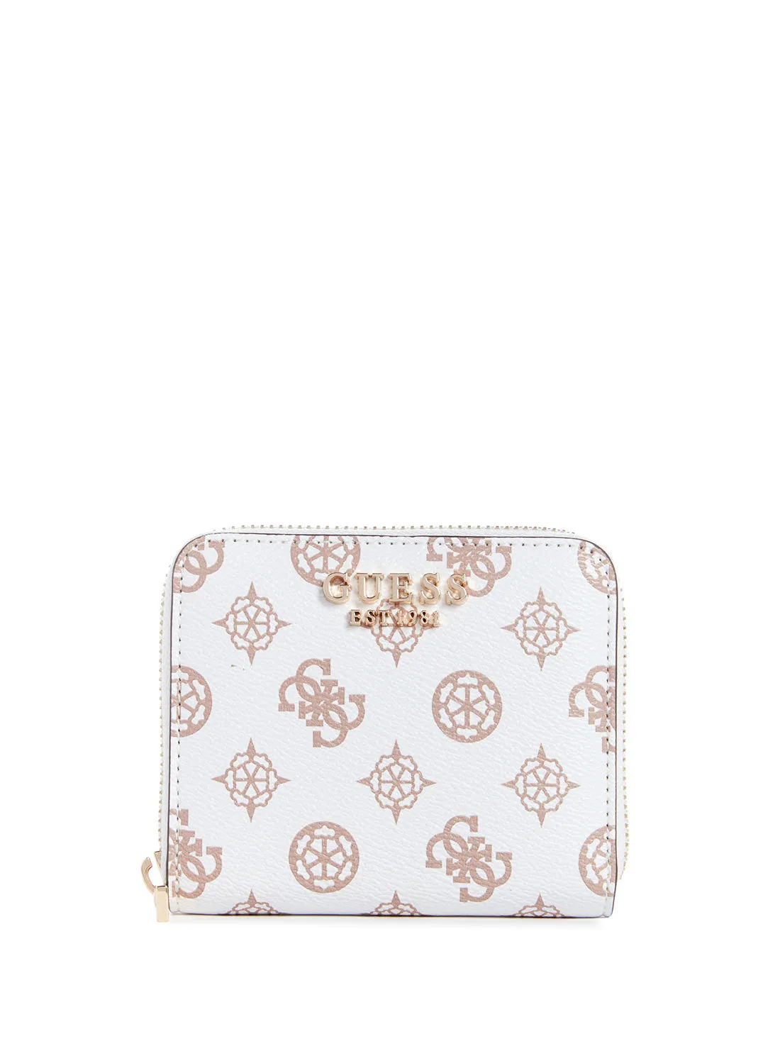 White Logo Laurel Small Wallet