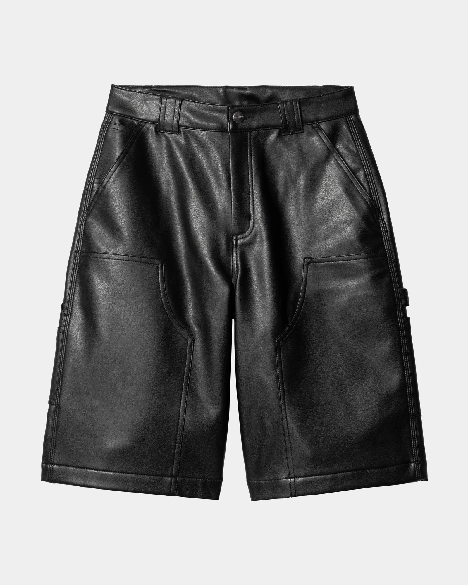 Women’s Norwich Double Knee Short - PU Leather | Black