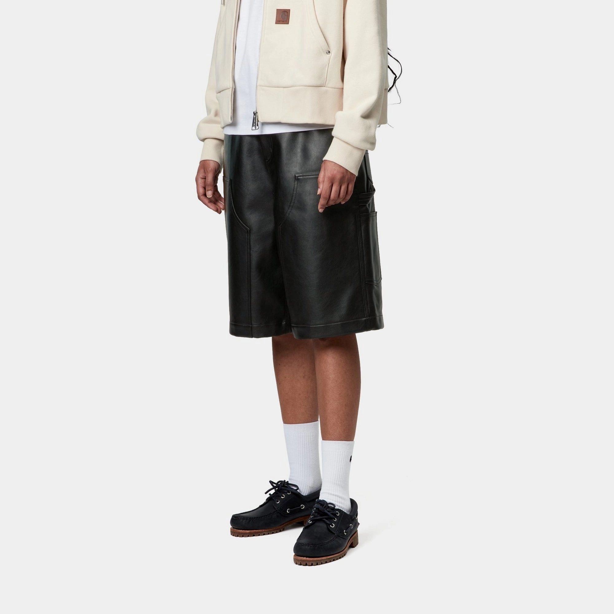 Women’s Norwich Double Knee Short - PU Leather | Black