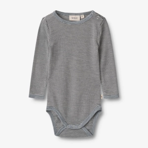 Wool Body L/S Lucca - navy stripe