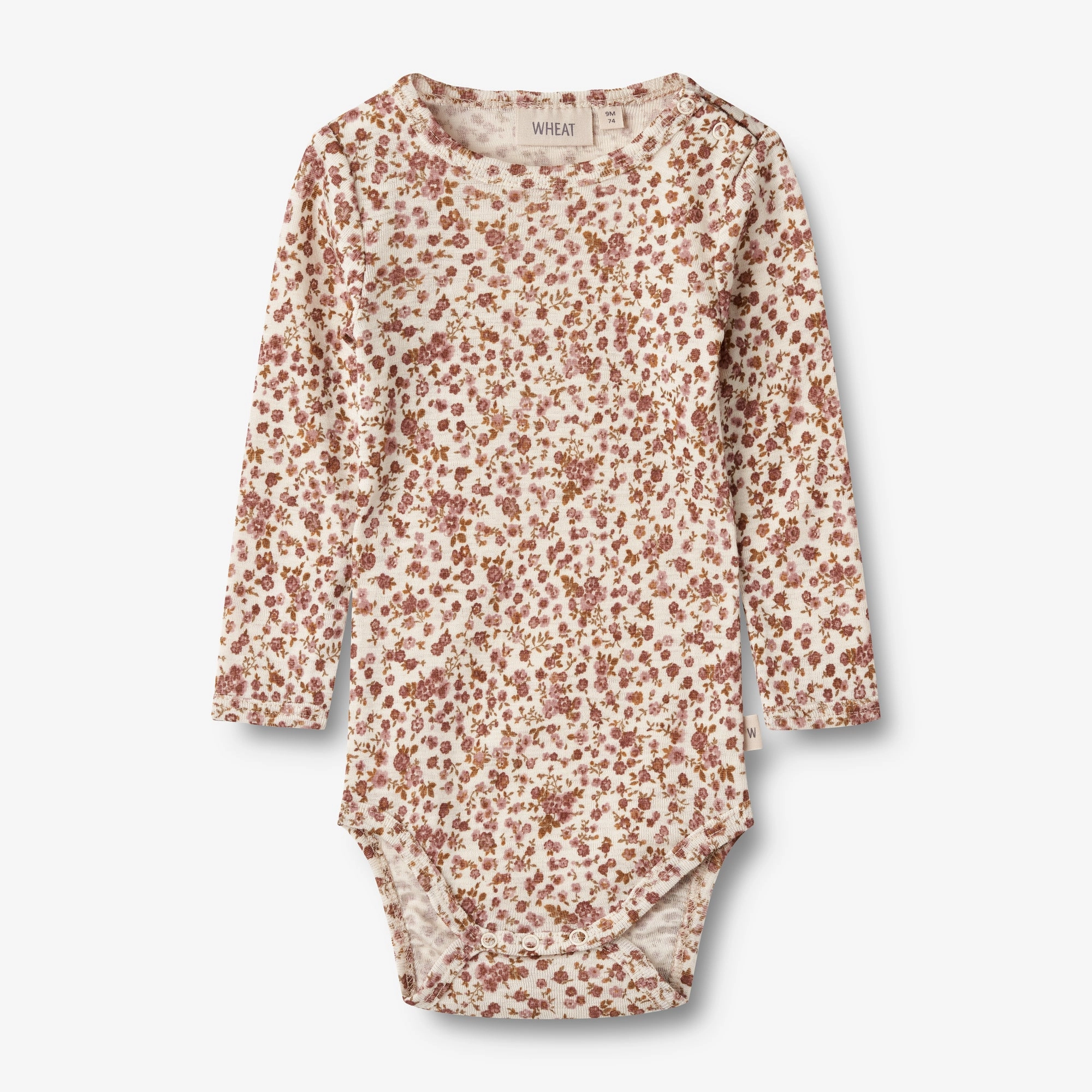 Wool Body L/S Lucca - rose flowers