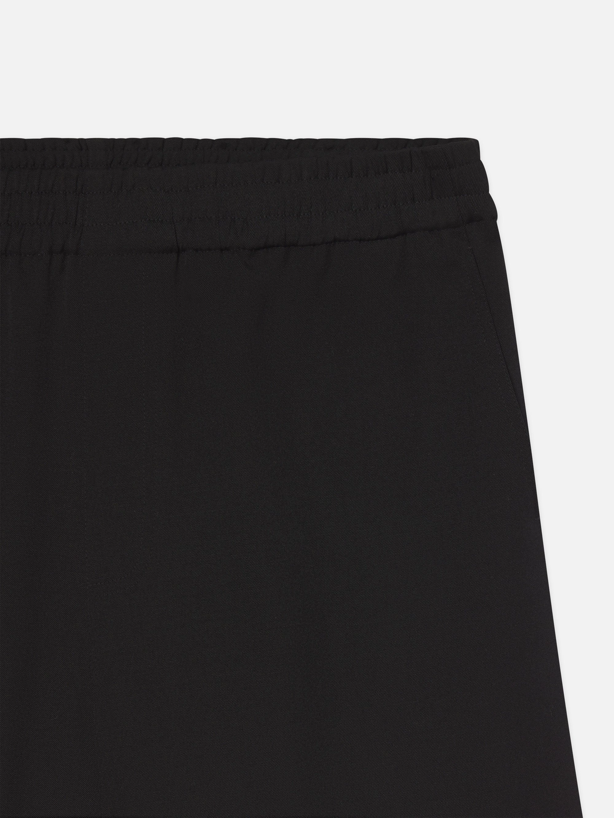 Wool Relaxed Shorts -- Black
