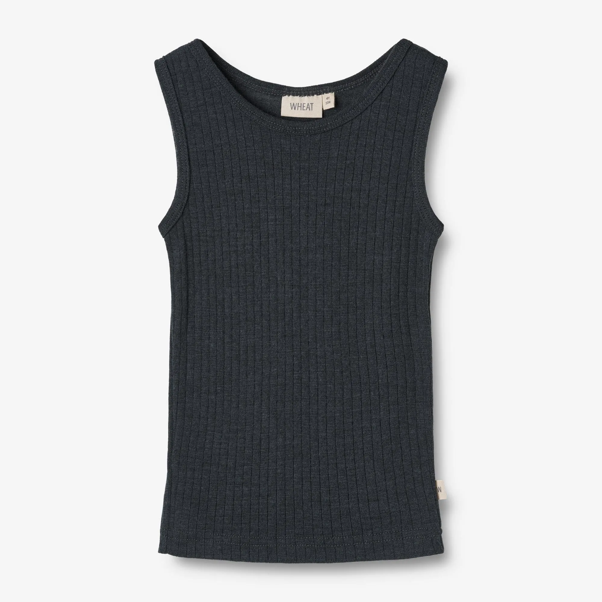 Wool Silk Singlet Iggy - navy