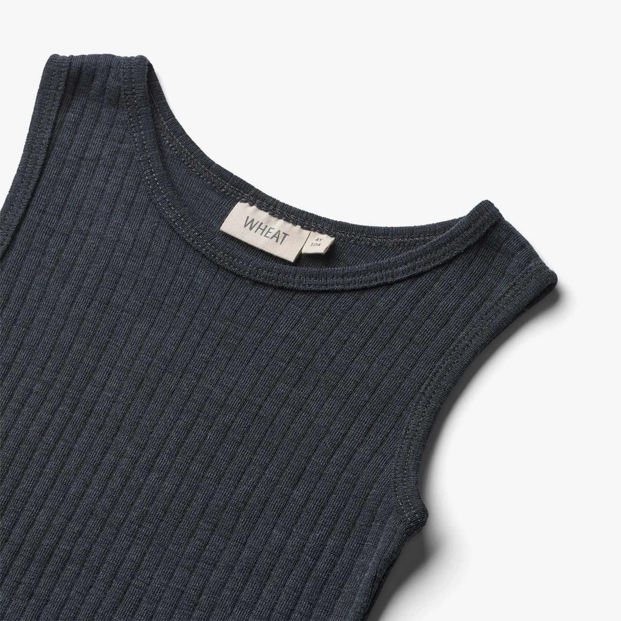 Wool Silk Singlet Iggy - navy