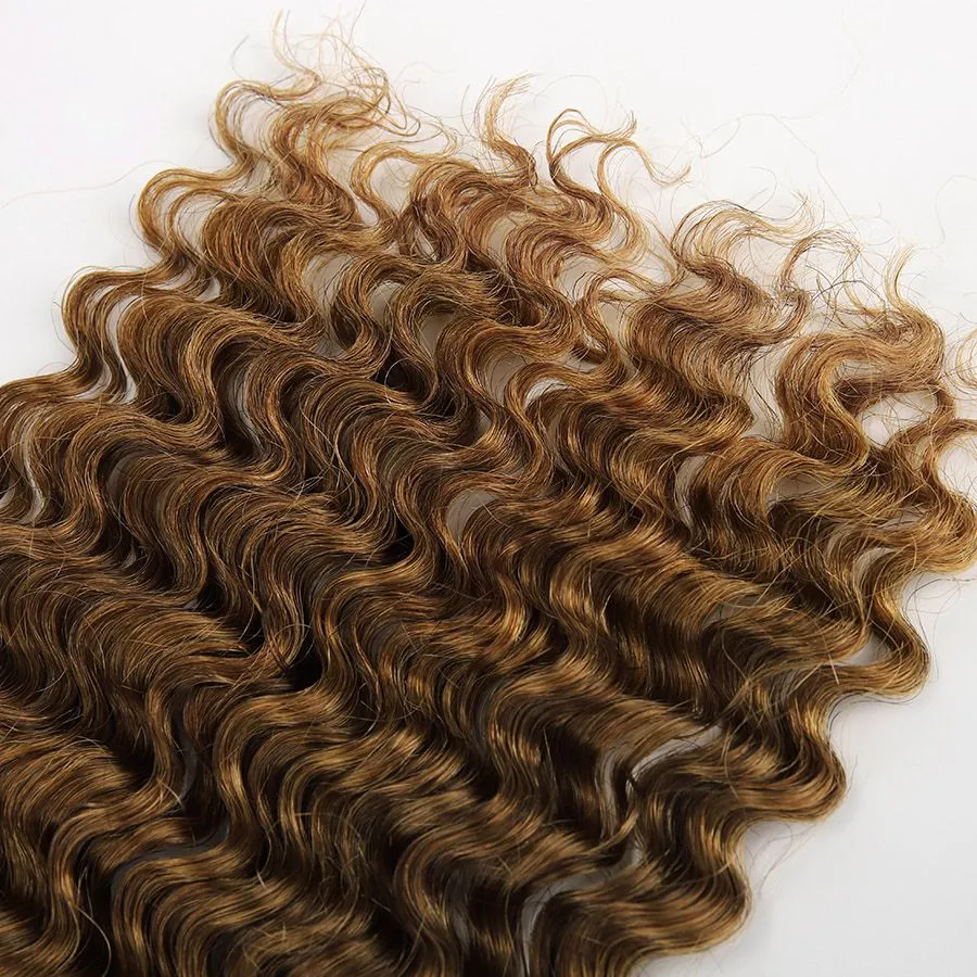 WOWANGEL 30# Color Bulk Human Hair for Braiding Deep Wave 100g