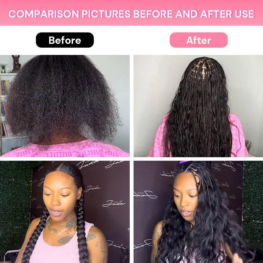 WOWANGEL Bulk Human Hair for Braiding Nature Black Body Wave 100g