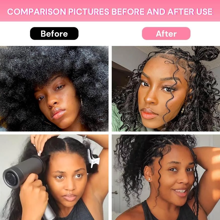 WOWANGEL Bulk Human Hair for Braiding Nature Black Deep Wave 100g