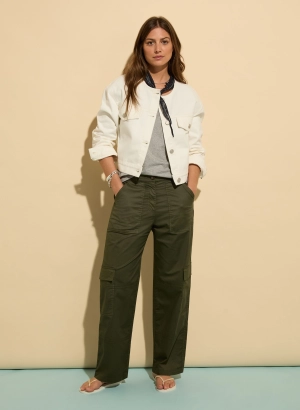 Zenya Organic Cotton Wide Leg Cargo Trousers